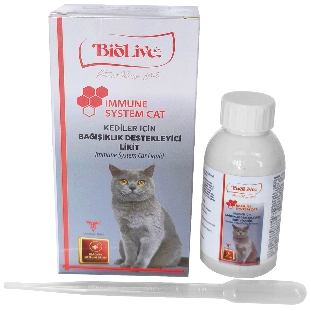 Biolive Immune Cat Kediler İçin Bağışıklık Destekleyici Sıvı Vitamin 100ml Biolive Immune Cat Kediler İçin Bağışıklık Destekleyici Sıvı Vitamin 100ml