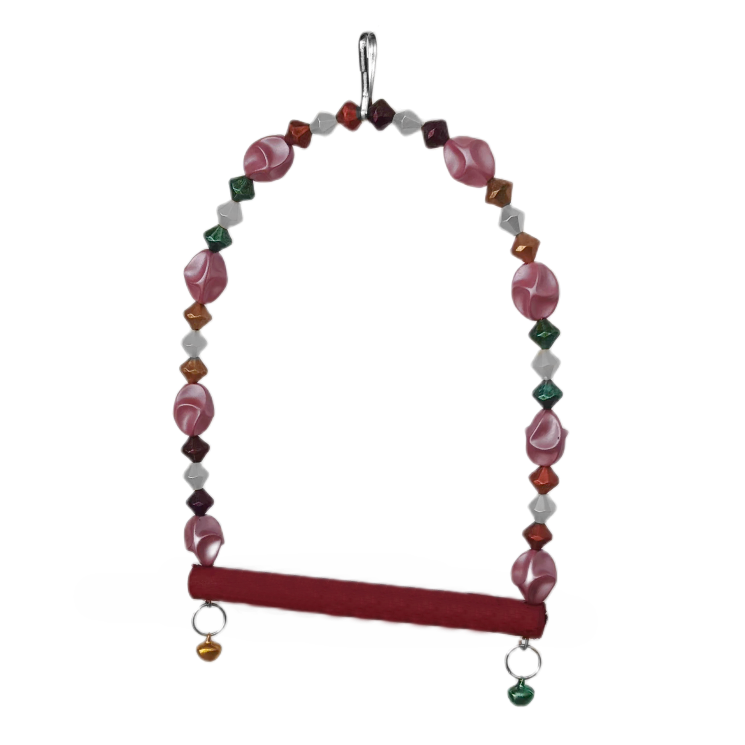 Lisinya205 Boncuklu Ve Tünekli Kuş Salıncağı 10 cm-14 cm Bordo Lisinya205 Boncuklu Ve Tünekli Kuş Salıncağı 10 cm-14 cm Bordo