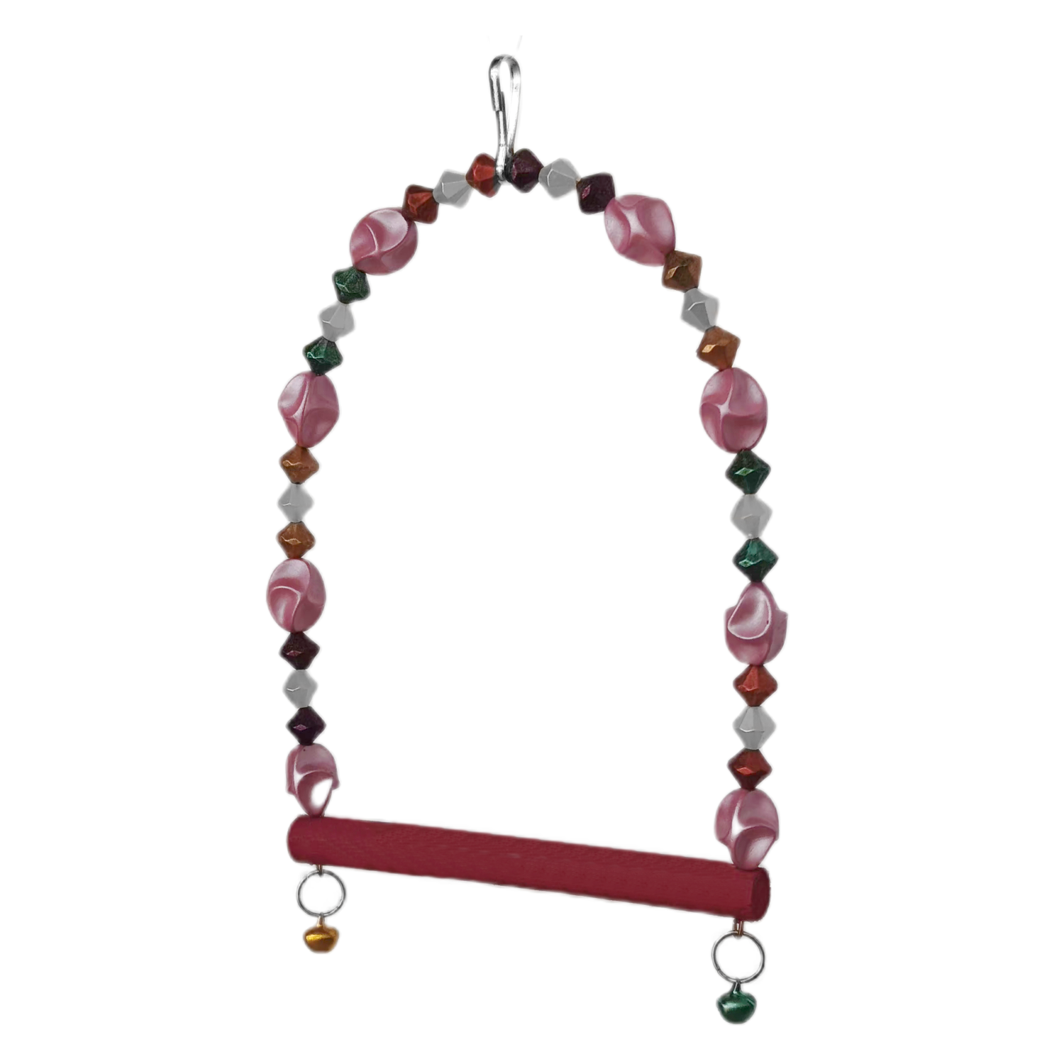 Lisinya205 Boncuklu Ve Tünekli Kuş Salıncağı 10 cm-14 cm Bordo Lisinya205 Boncuklu Ve Tünekli Kuş Salıncağı 10 cm-14 cm Bordo