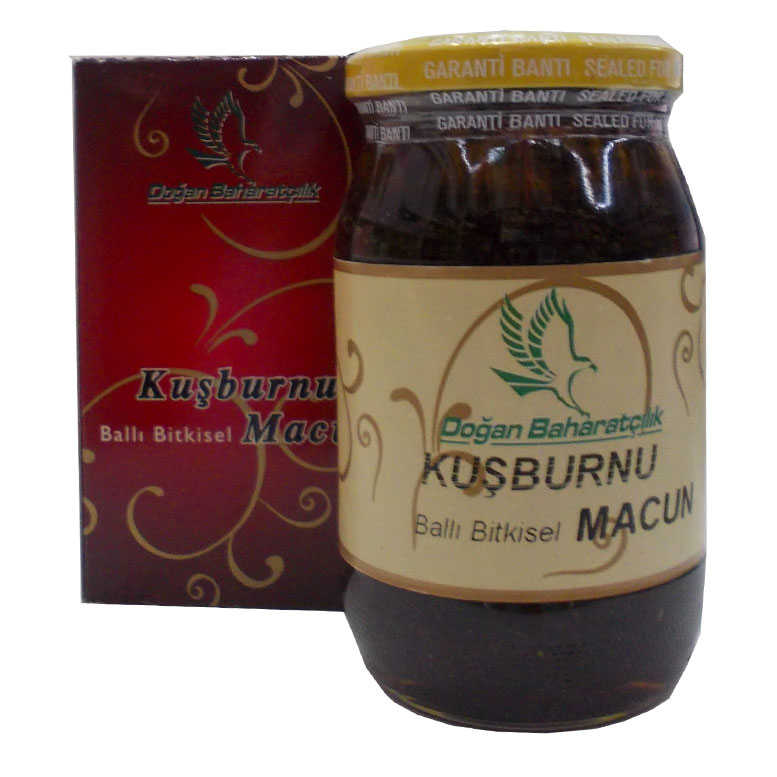 Kuşburnulu Ballı sel Karışım Cam Kavanoz 450 Gr - Lisinya
