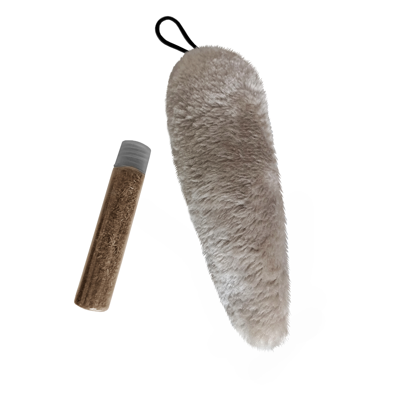 Lisinya205  Kedi Oyuncağı Kedi Otlu Peluş Kuyruk 18-20 cm Krem