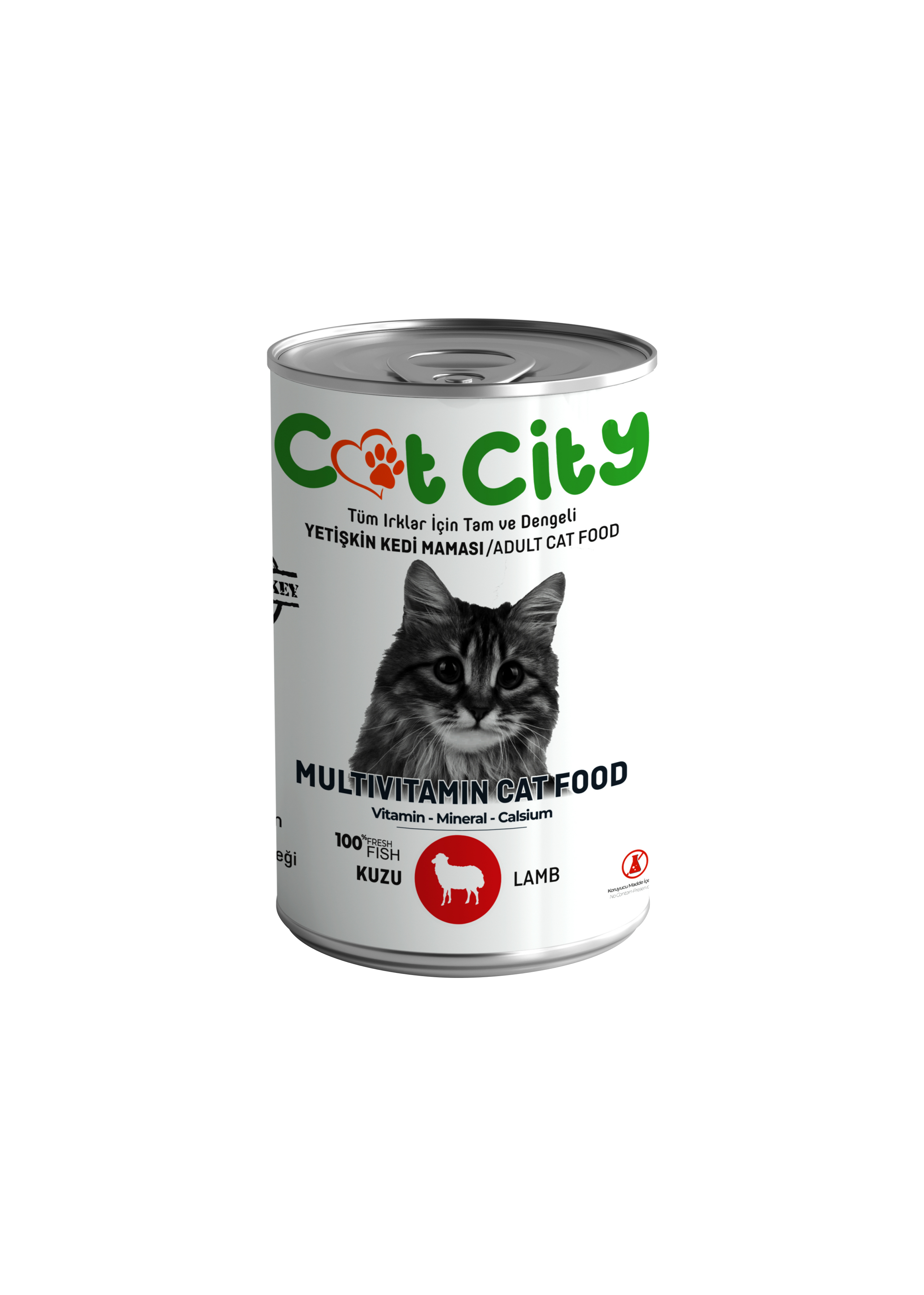 Az Tahıllı Kuzu Etli Yetişkin Kedi Konserve Yaş Mama 400 gr Az Tahıllı Kuzu Etli Yetişkin Kedi Konserve Yaş Mama 400 gr