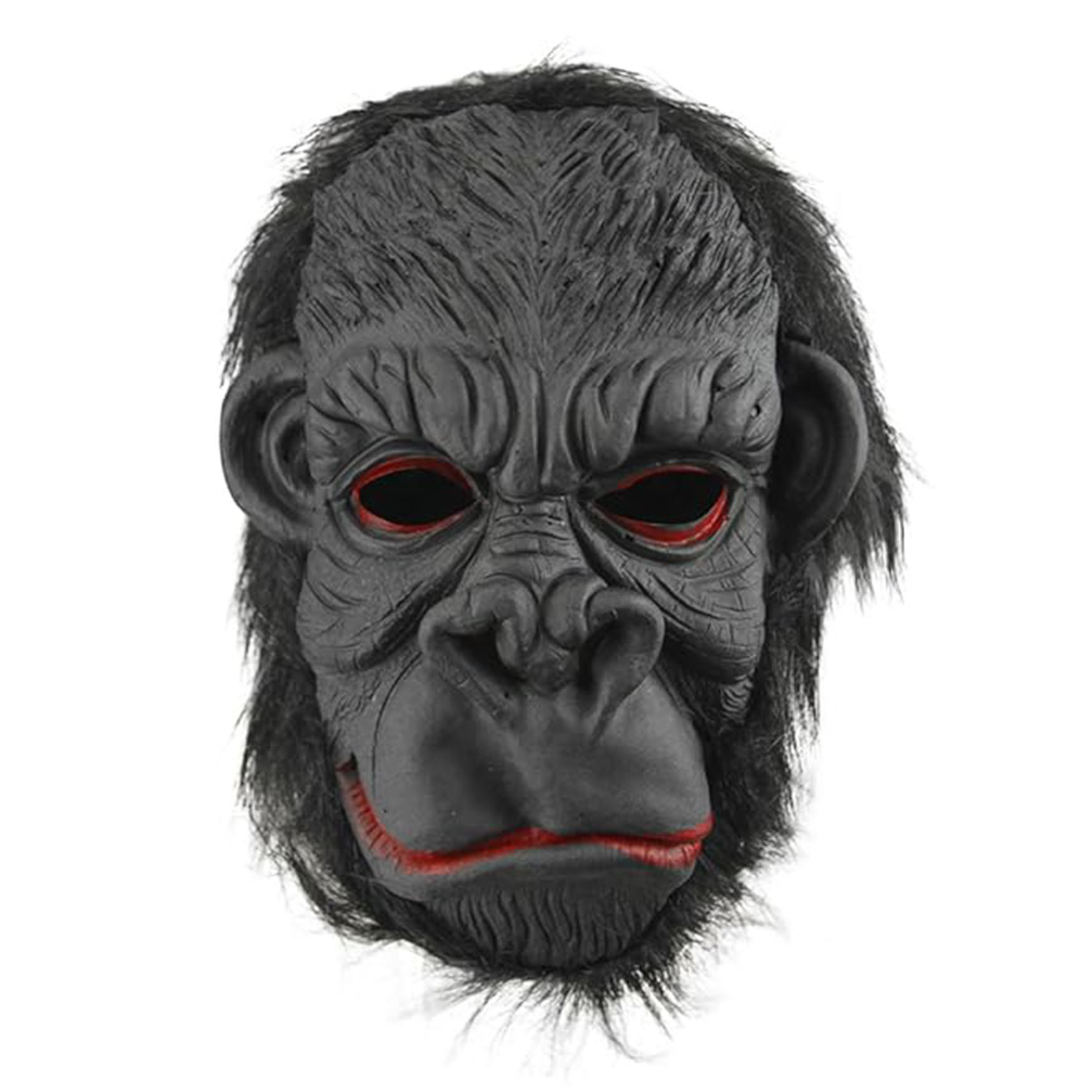 Lateks Goril Maskesi Maymun Maskesi Et Maskesi Orangutan Siyah Saçlı 3 No (Lisinya)