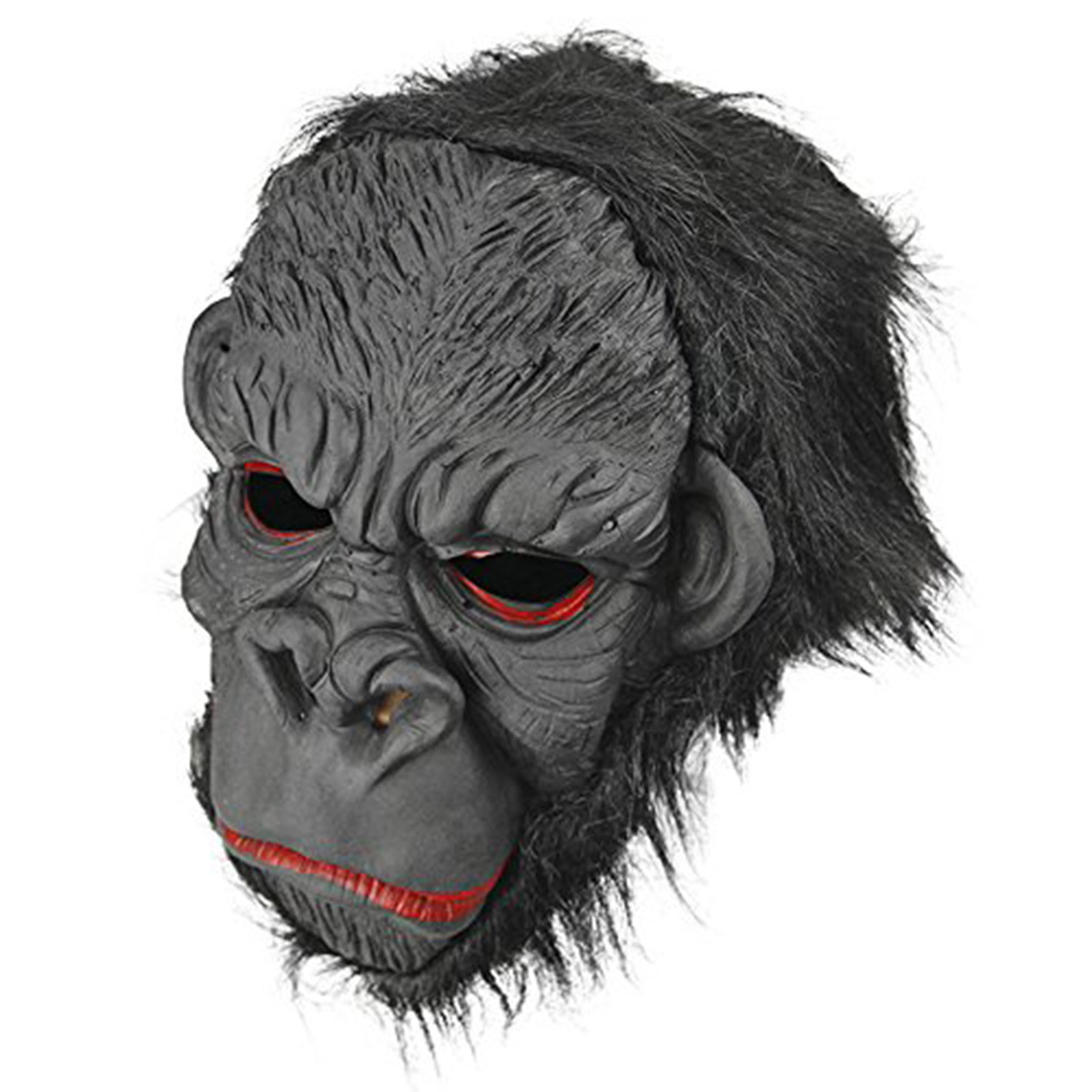 Lateks Goril Maskesi Maymun Maskesi Et Maskesi Orangutan Siyah Saçlı 3 No (Lisinya)