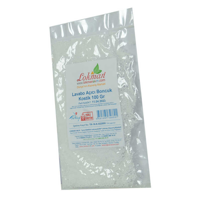 Lisinya214 Lavabo Açıcı Boncuk Kostik 100 Gr Paket