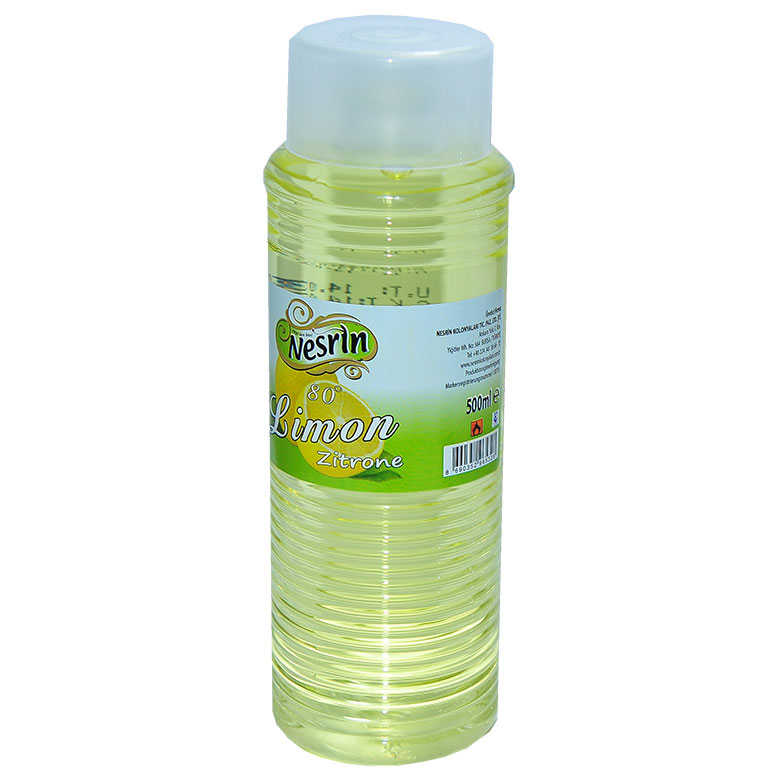 Lisinya214 Limon Kolonyası 80 Derece Pet Şişe 500 ML