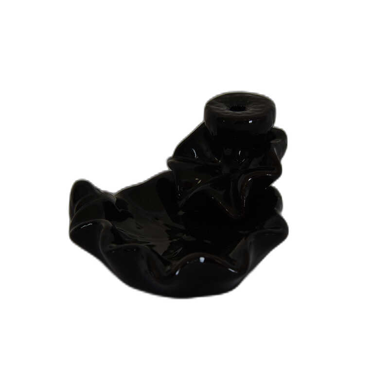Lisinya214 Geri Akış Buhurdanlık Tütsülük Seramik Şelale Siyah Backflow C0919