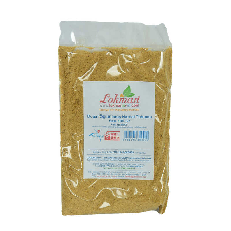 Hardal Tohumu Öğütülmüş Doğal Sarı 100 Gr Paket - Lisinya