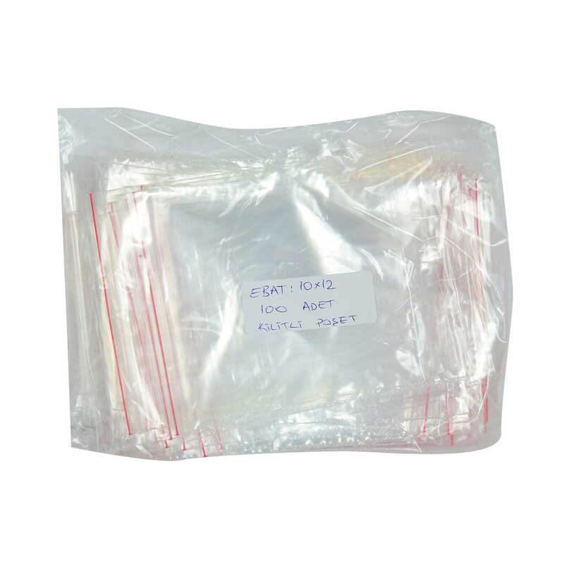 Lisinya214 Kilitli Naylon Torba Poşet 10X12 Cm Şeffaf 100 Adet 1 Paket
