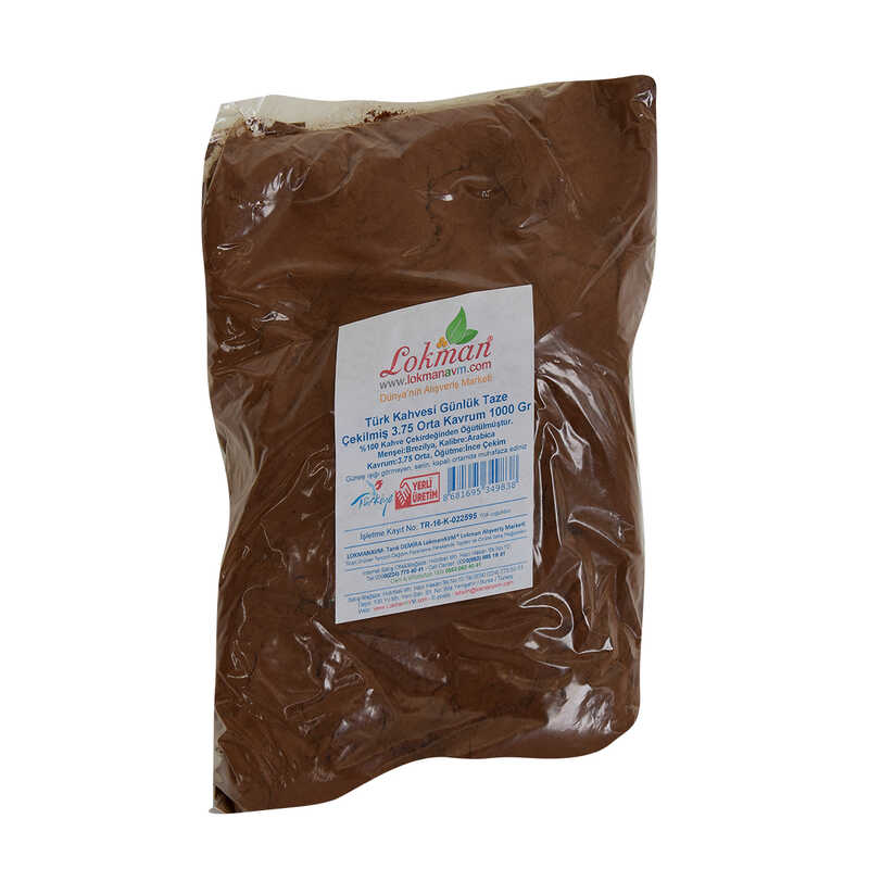 Lisinya214 Türk Kahvesi Günlük Taze Çekilmiş 3.75 Orta Kavrum 1000 Gr Paket