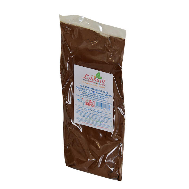Lisinya214 Türk Kahvesi Günlük Taze Çekilmiş 3.75 Orta Kavrum 200 Gr Paket