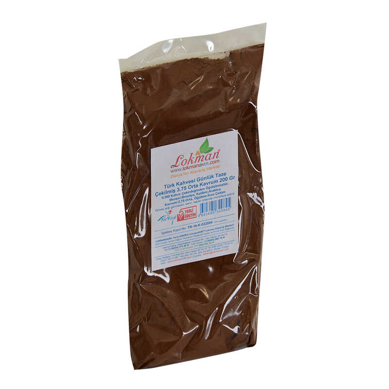 Lisinya214 Türk Kahvesi Günlük Taze Çekilmiş 3.75 Orta Kavrum 200 Gr Paket