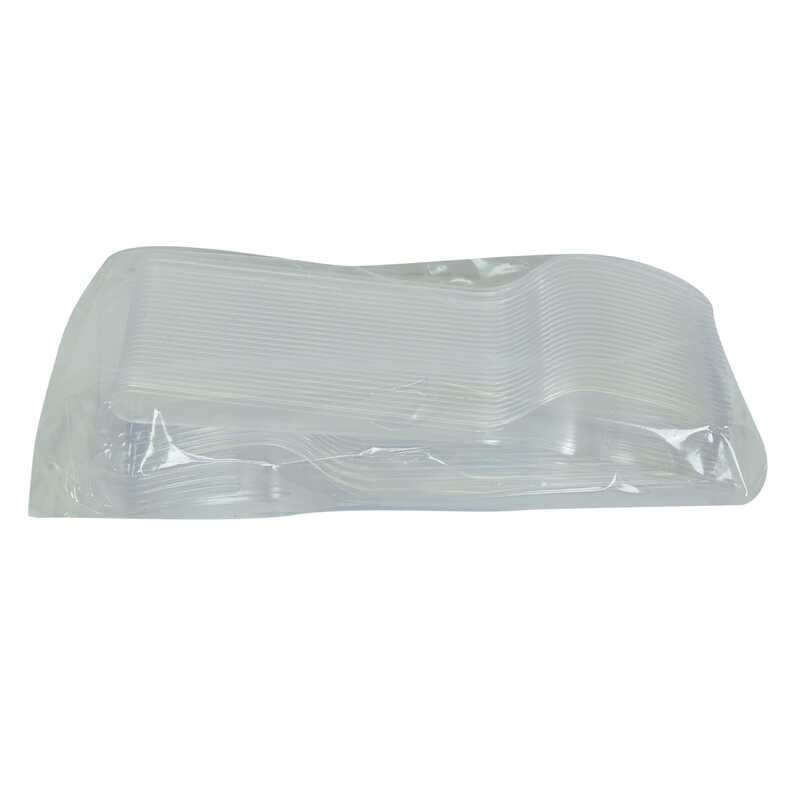 Lisinya214 Lüks Çatal Sert Plastik Şeffaf 50 Adet 1 Paket
