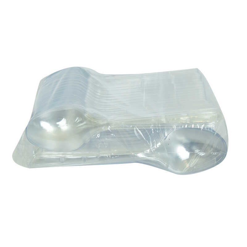 Lisinya214 Lüks Kaşık Sert Plastik Çorba Kaşığı 1654 mm Şeffaf 100 Adet 1 Paket