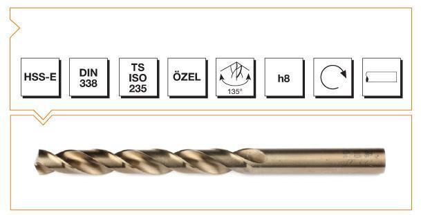 Lisinya202 Makina Takım HSS-E Altın Seri İnox Delme Matkap Ucu 3 mm