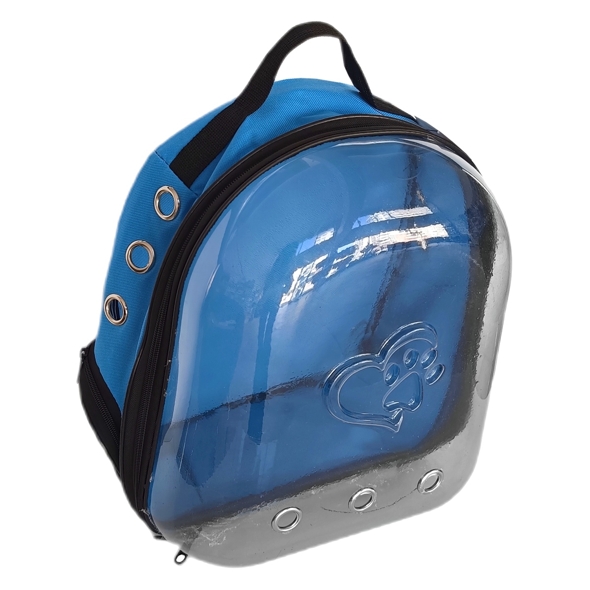Kalpli Patili Astronot Şeffaf Taşıma Sırt Çantası Mavi 24x32x42 cm Lisinya205 Kalpli Patili Astronot Şeffaf Taşıma Sırt Çantası Mavi 24x32x42 cm