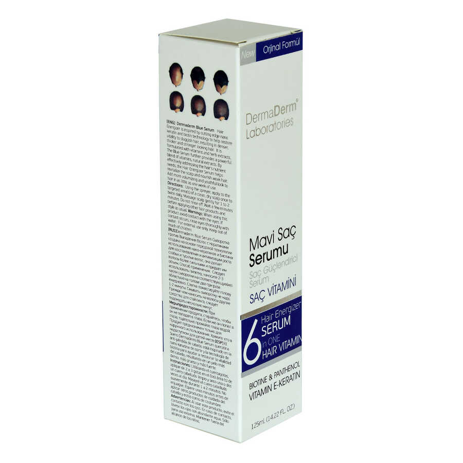 Lisinya214 Mavi Saç Serumu Saç Güçlendirici Serum (Biotin Panthenol Vitamin E-Keratin) 125 ML