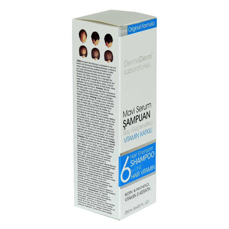 Lisinya214 Mavi Serum Şampuanı Saç Güçlendirici (Biotin Panthenol Vitamin E-Keratin) 250 ML