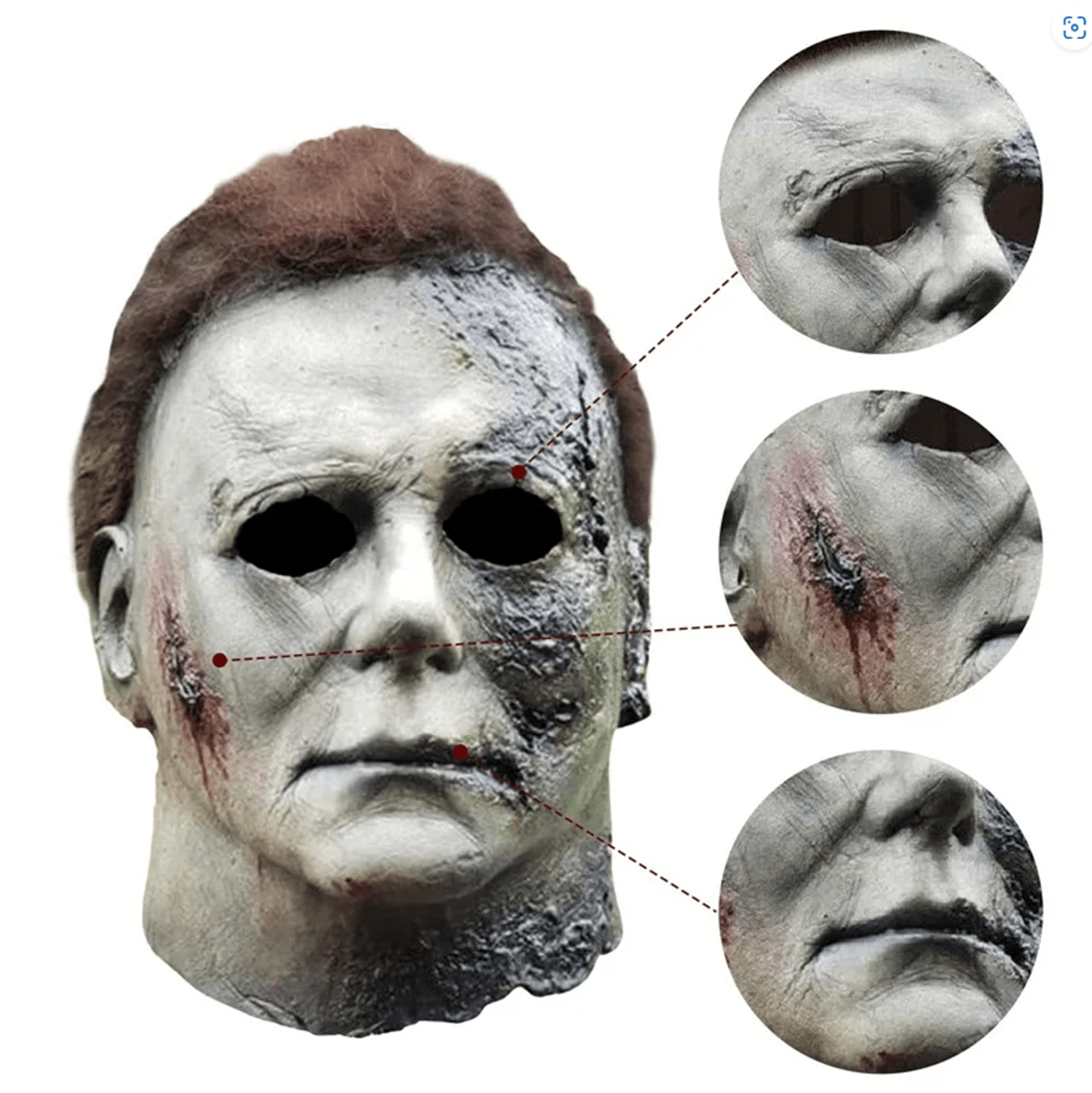 Michael Myers Lateks Maske - Michael Myers Et Maske Kafaya Tam Geçmeli (Lisinya)