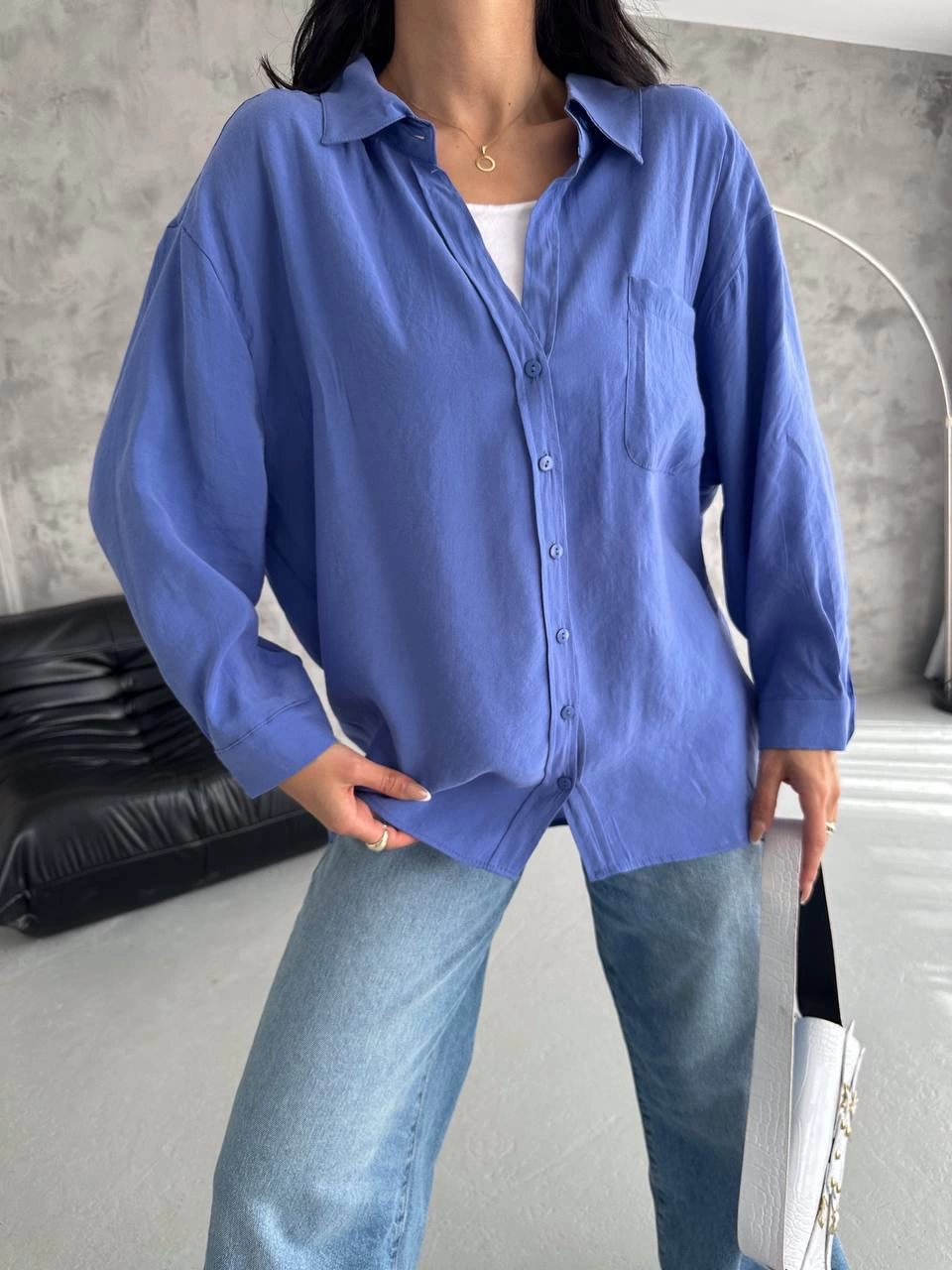 Modal oversize cepli gömlek - Lisinya