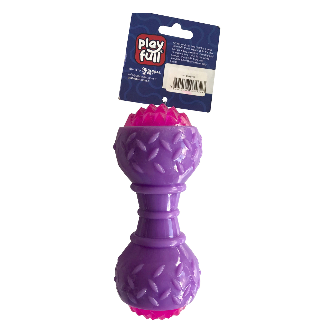 Lisinya205 Aktivite Sesli ve Işıklı Köpek Oyuncak Dumbel 5x15 cm Mor