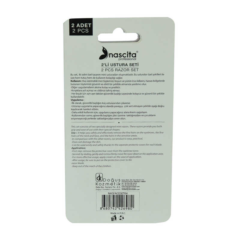Lisinya214 Profesyonel 2 Li Kaş Usturası Seti 1 Paket