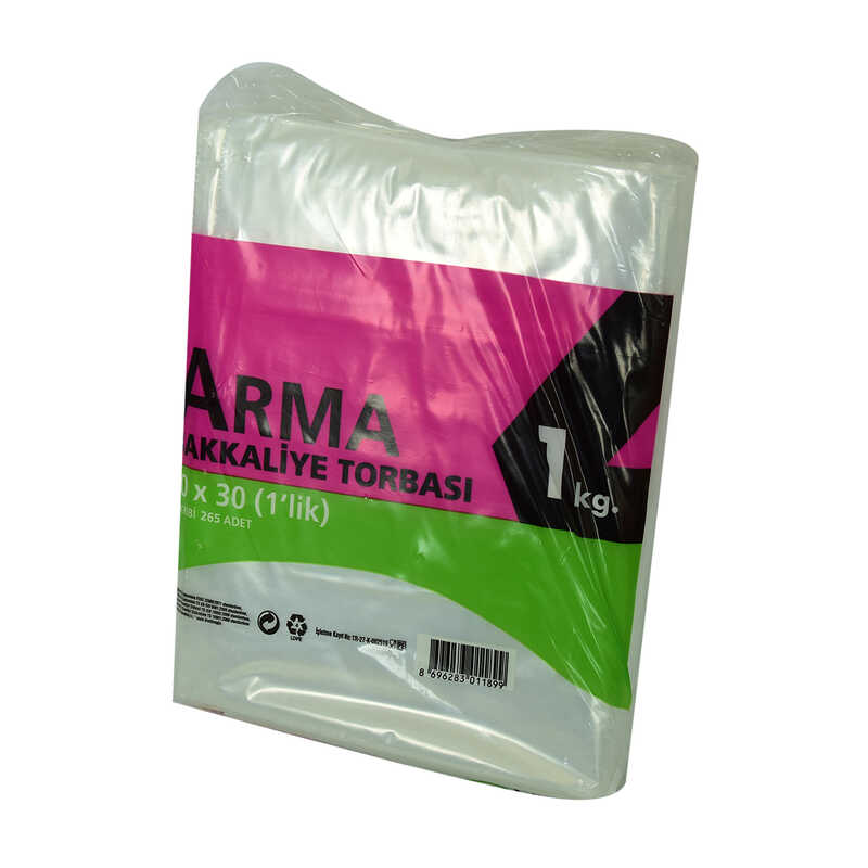 Lisinya214 Naylon Torba Arma Şeffaf Bakkaliye Kuruyemiş Şeker Torbası 20x30 (1 lik ) Takribi 265 Adet 1000 Gr