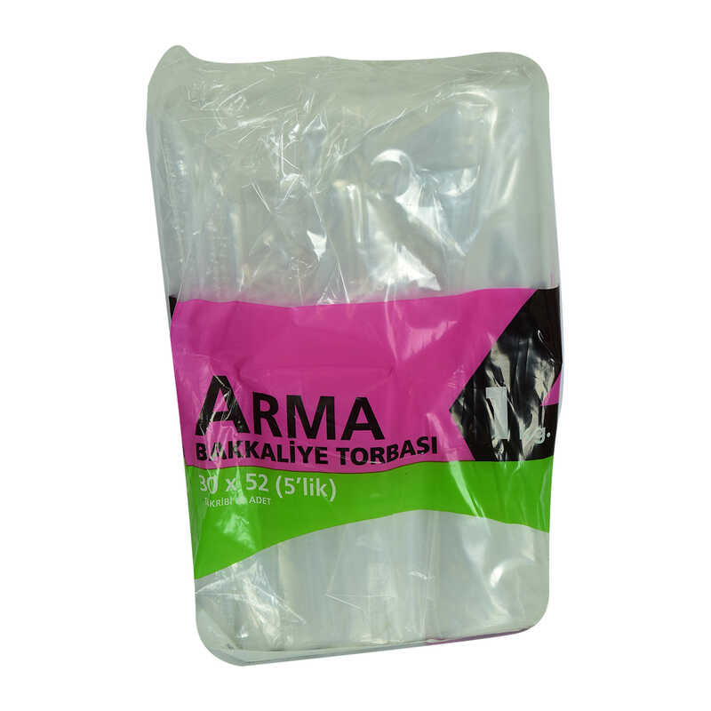 Lisinya214 Naylon Torba Arma Şeffaf Bakkaliye Kuruyemiş Şeker Torbası 30x52 (5 lik ) Takribi 85 Adet 1000 Gr