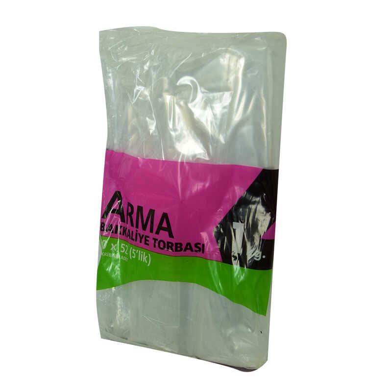 Lisinya214 Naylon Torba Arma Şeffaf Bakkaliye Kuruyemiş Şeker Torbası 30x52 (5 lik ) Takribi 85 Adet 1000 Gr
