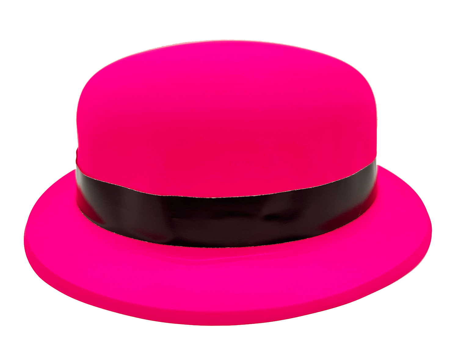 Neon Partisi Pembe Renk Melon Plastik Parti Şapkası (Lisinya)