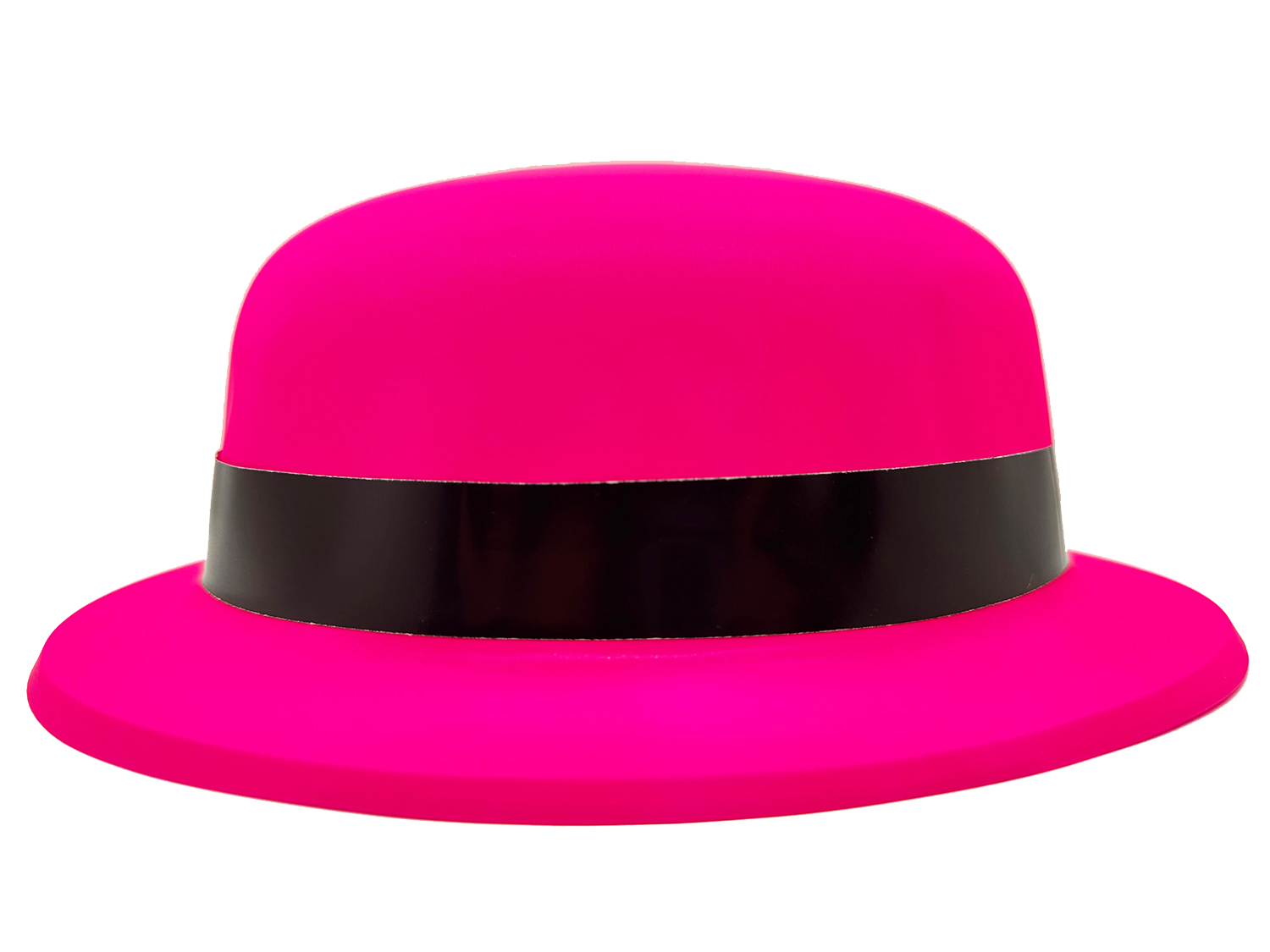 Neon Partisi Pembe Renk Melon Plastik Parti Şapkası (Lisinya)