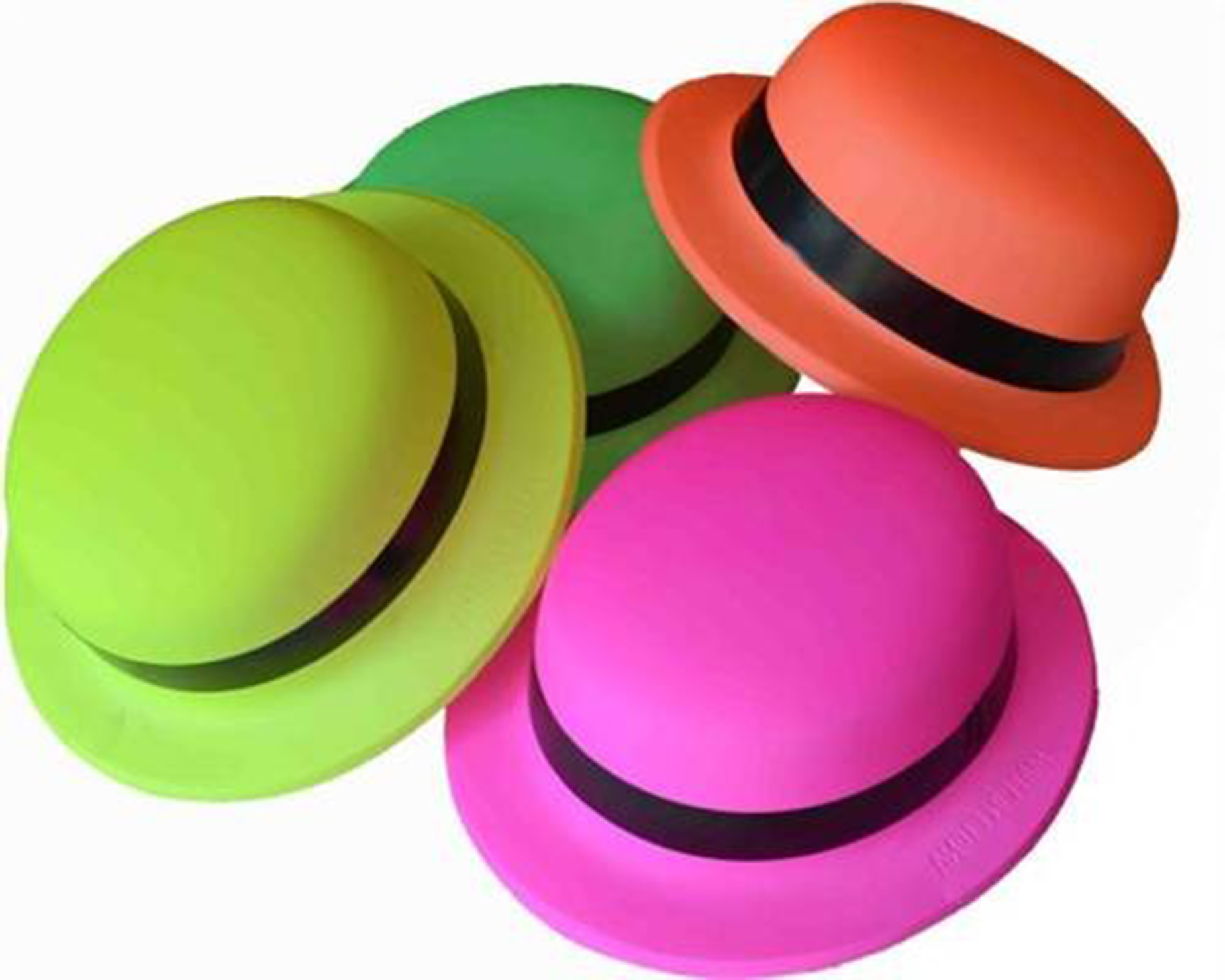 Neon Partisi Sarı Renk Melon Plastik Parti Şapkası (Lisinya)