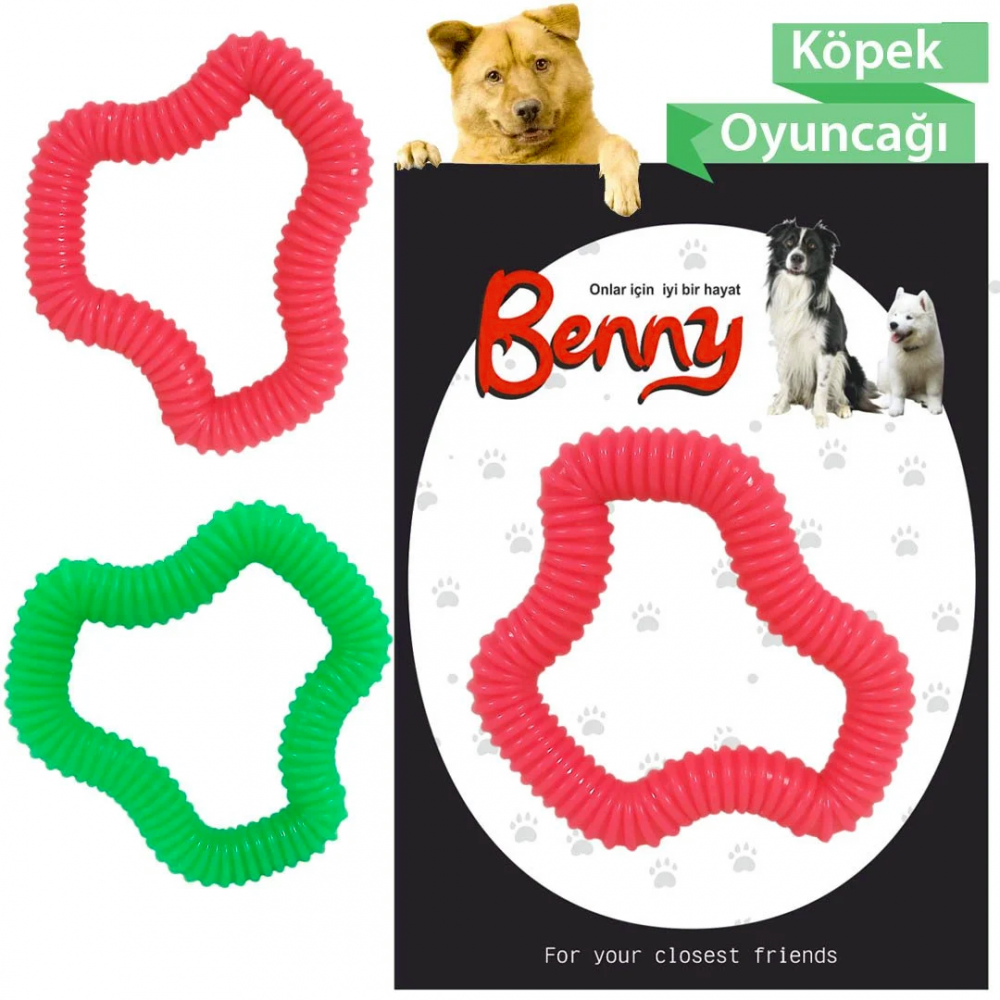 Lisinya205 Benny Köpek Oyuncağı Sert 11 x 10 cm Kırmızı