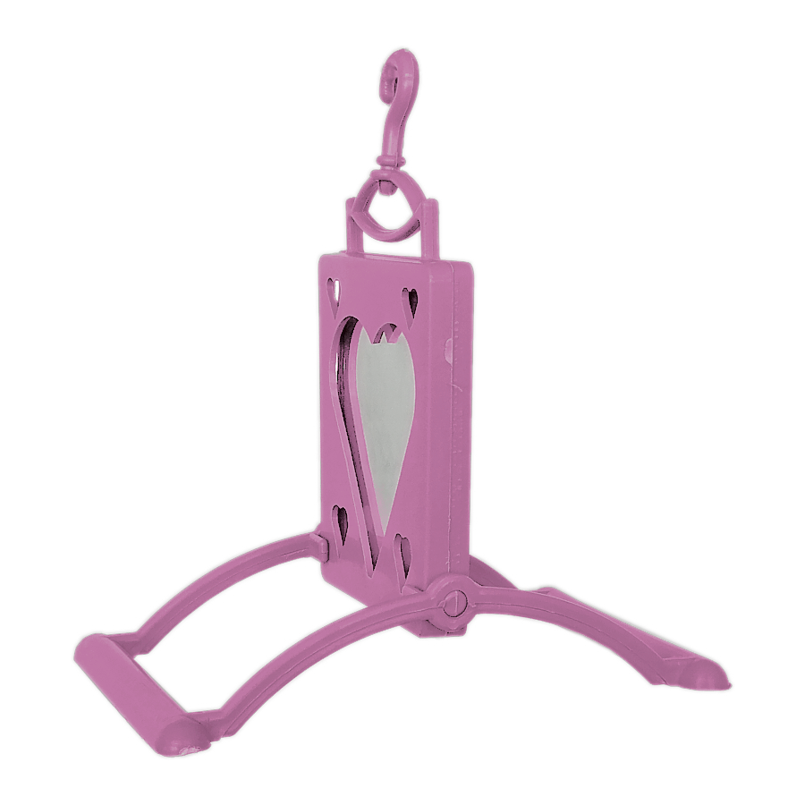 Kalp Şekilli Aynalı Kuş Salıncağı 10 cm Pembe Kalp Şekilli Aynalı Kuş Salıncağı 10 cm Pembe