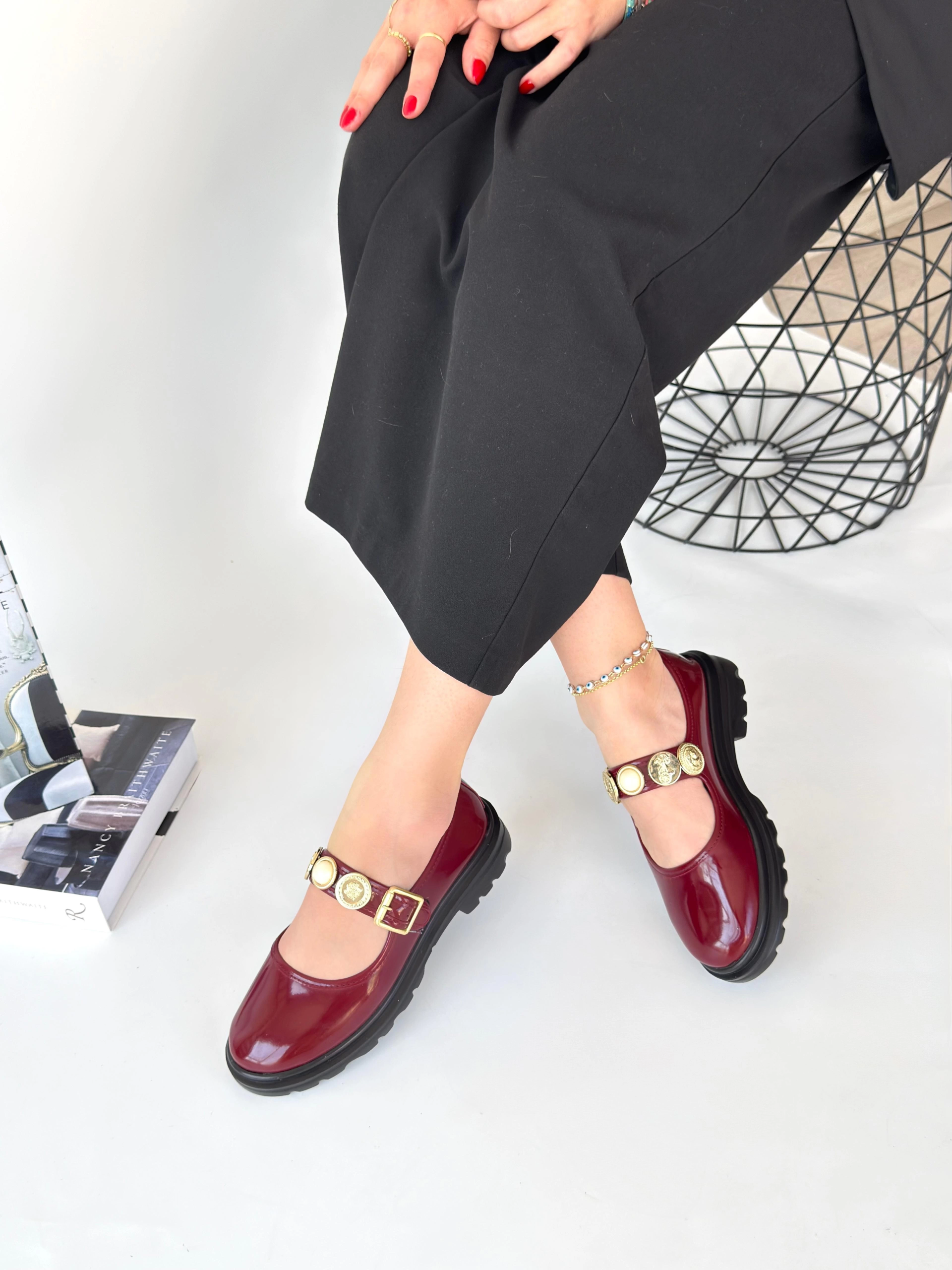 Okira Bordo Rugan Oxford Ayakkabı - Lisinya
