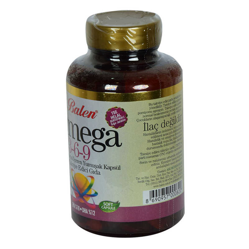 Lisinya214 Omega 3-6-9 1585 Mg x 60 Yumuşak Kapsül EPA-18 DHA-12