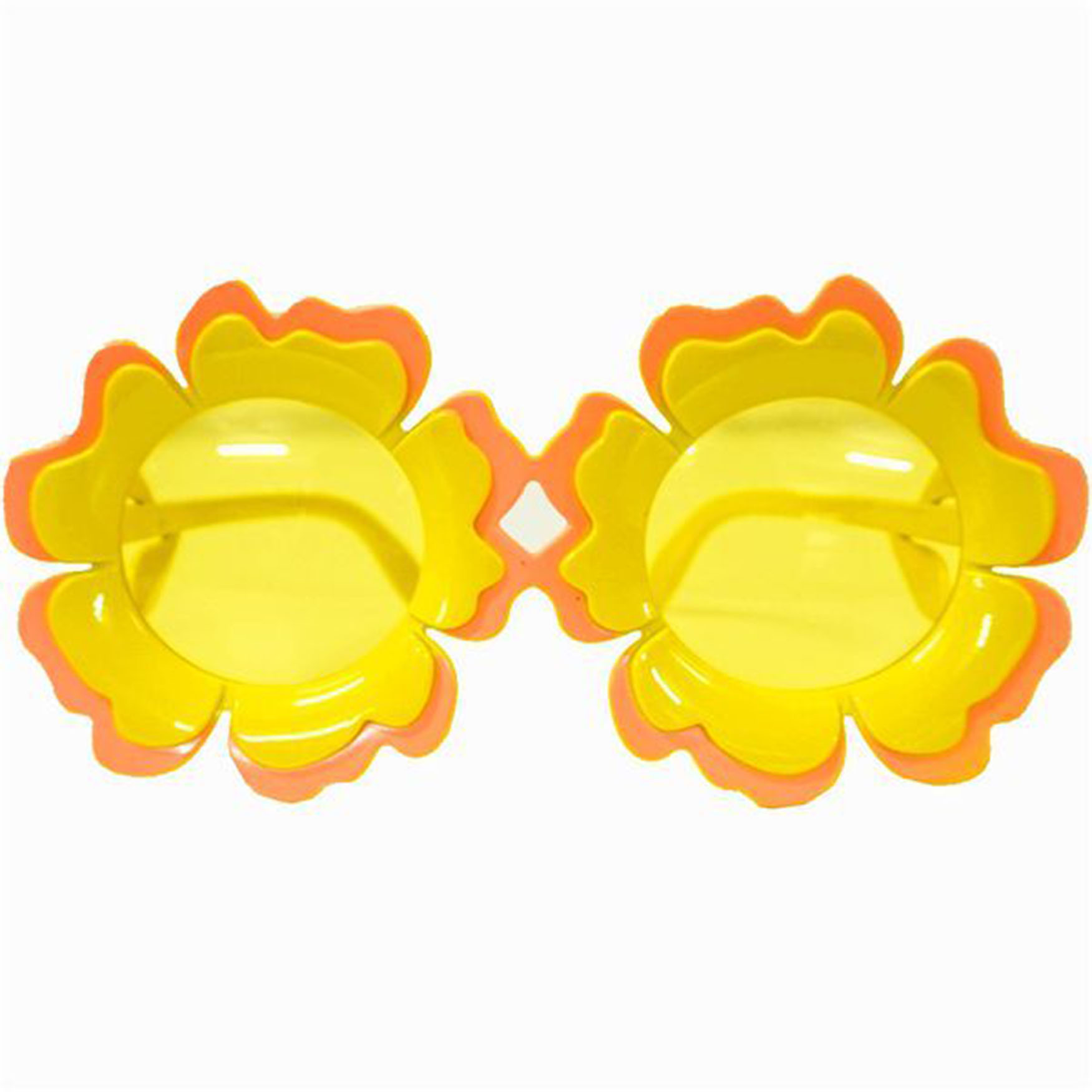 Papatya Şekilli Turuncu Sarı Renkli Hawaii Konsept Parti Gözlüğü 15x7 cm (Lisinya)