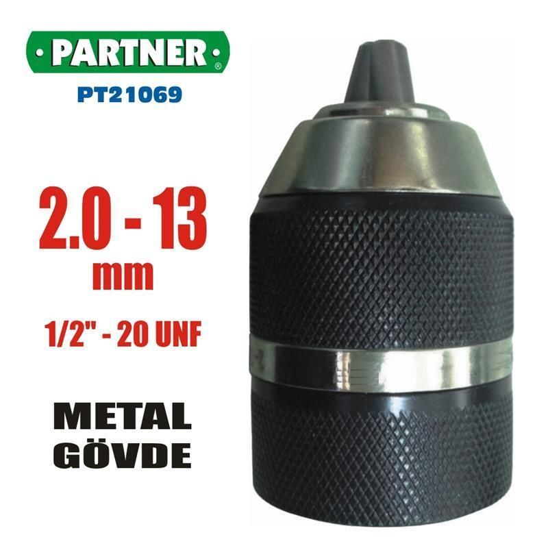 Lisinya202 Partner 21069 Anahtarsız Mandren 13 mm 1/2