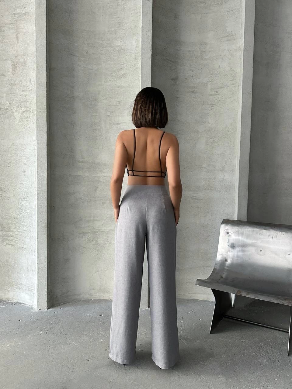 Pileli keten pantolon s255046 - Lisinya