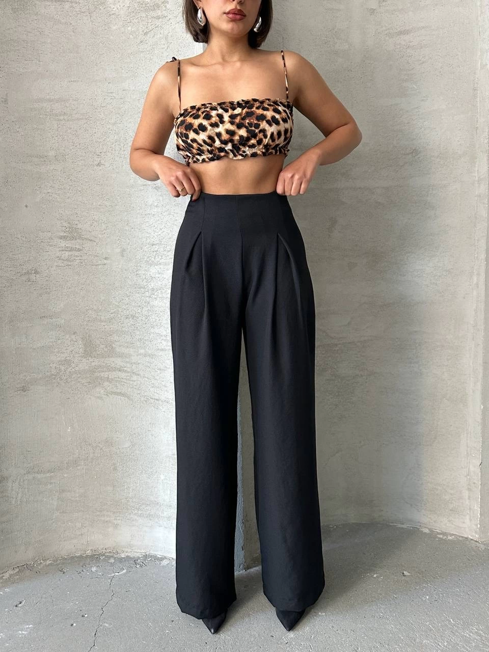 Pileli keten pantolon s255046 - Lisinya