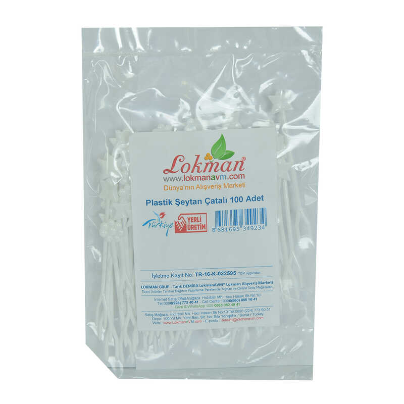 Lisinya214 Plastik Cips Börek Tatlı Şeytan Çatalı Beyaz 100 Adet Paket