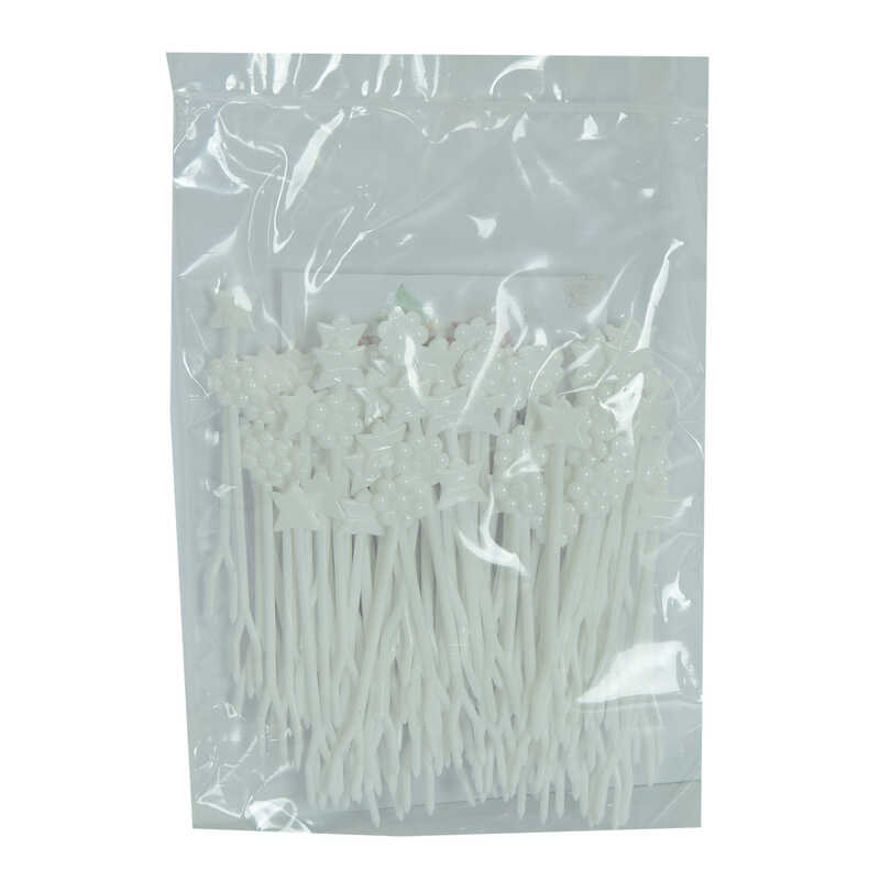 Lisinya214 Plastik Cips Börek Tatlı Şeytan Çatalı Beyaz 100 Adet Paket