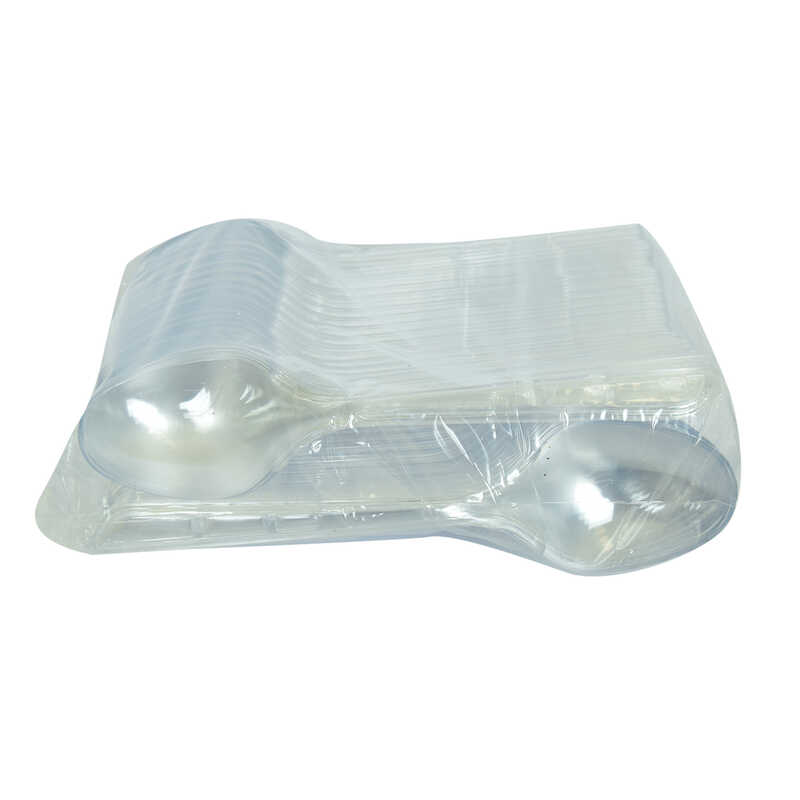 Lisinya214 Plastik Kaşık Ekonomik Çorba Kaşığı 1654 mm Şeffaf 100 Adet 1 Paket