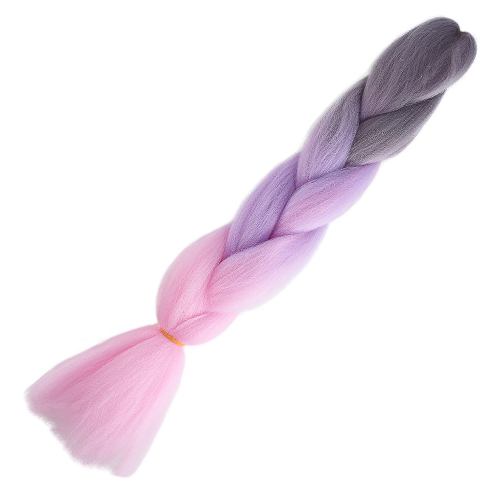 Afro Örgülük Renk Geçişli Sentetik Saç 100 Gr. / Yumuşak Gri / Lila / Pembe Afro Örgülük Renk Geçişli Sentetik Saç 100 Gr. / Yumuşak Gri / Lila / Pembe