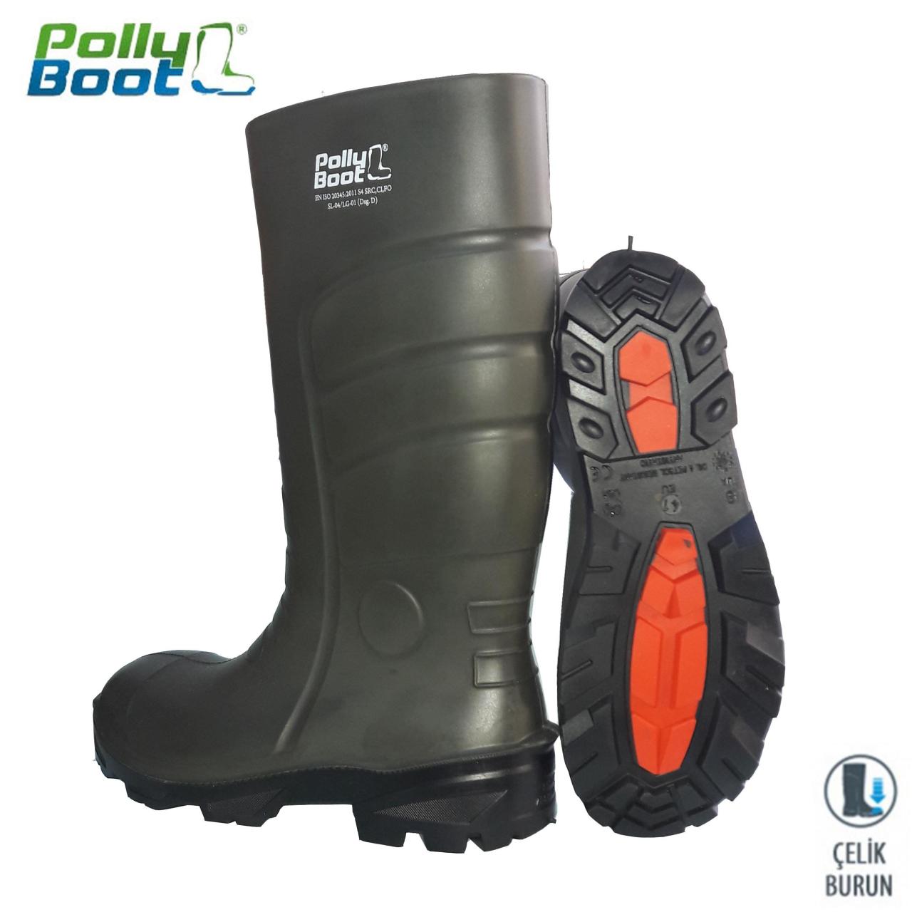 Lisinya202 Pollyboot Vega 40 Numara Çelik Burunlu Çizme Poliüratan