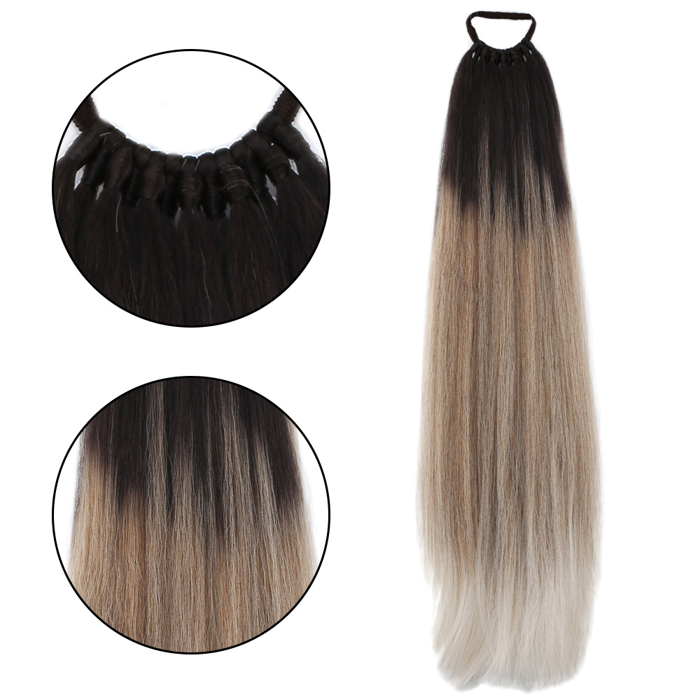 Lastik Tokalı At Kuyruğu Kabarık Afro Dalgalı / Kahverengi / Kumral Ombre Beyaz Platin Röfle Lastik Tokalı At Kuyruğu Kabarık Afro Dalgalı / Kahverengi / Kumral Ombre Beyaz Platin Röfle