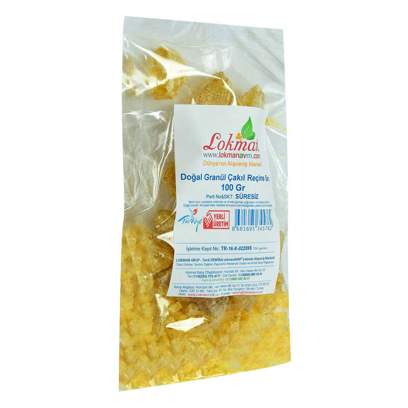 Lisinya214 Reçine Doğal Granül Çakıl Sarı 100 Gr Paket
