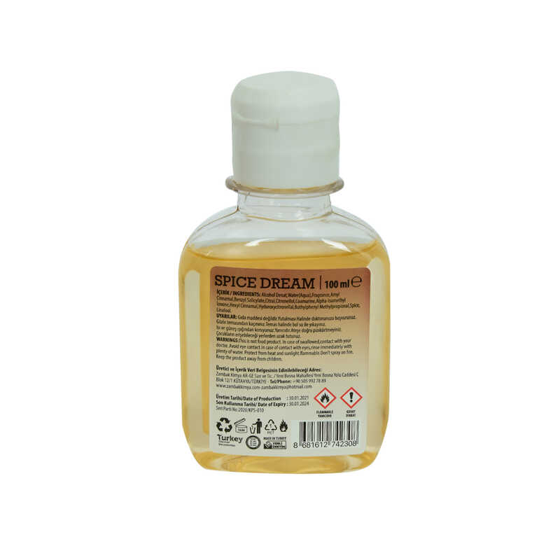 Lisinya214 Baharatlı Kolonya Spice Dream Eau De Cologne 80 Derece 100 ML