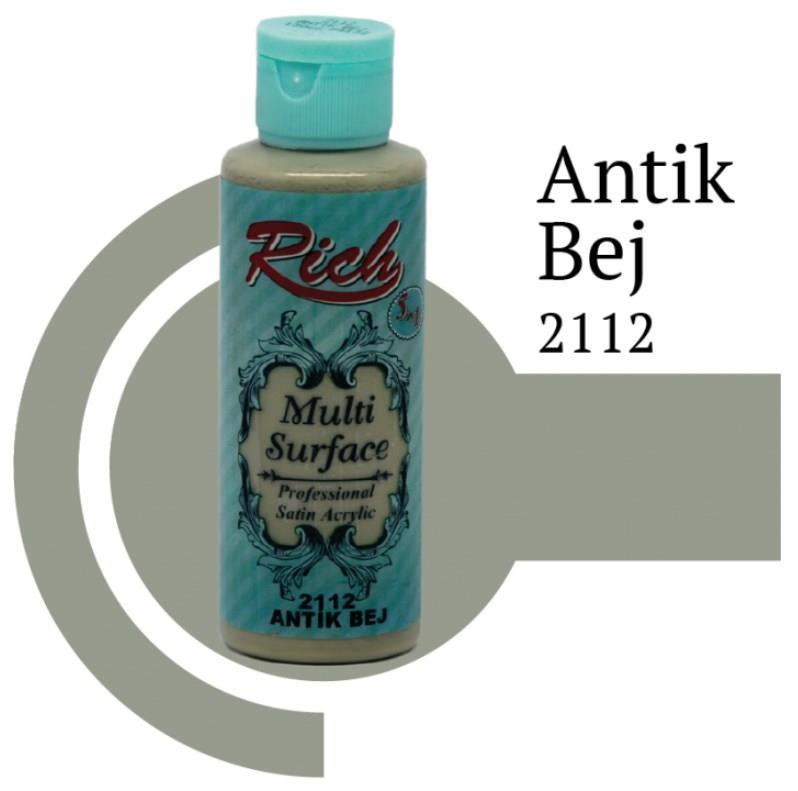 Riculti Surface 2112 Antik Bej Akrilik Boya 120 cc Lisinya202 Rich Multi Surface 2112 Antik Bej Akrilik Boya 120 cc