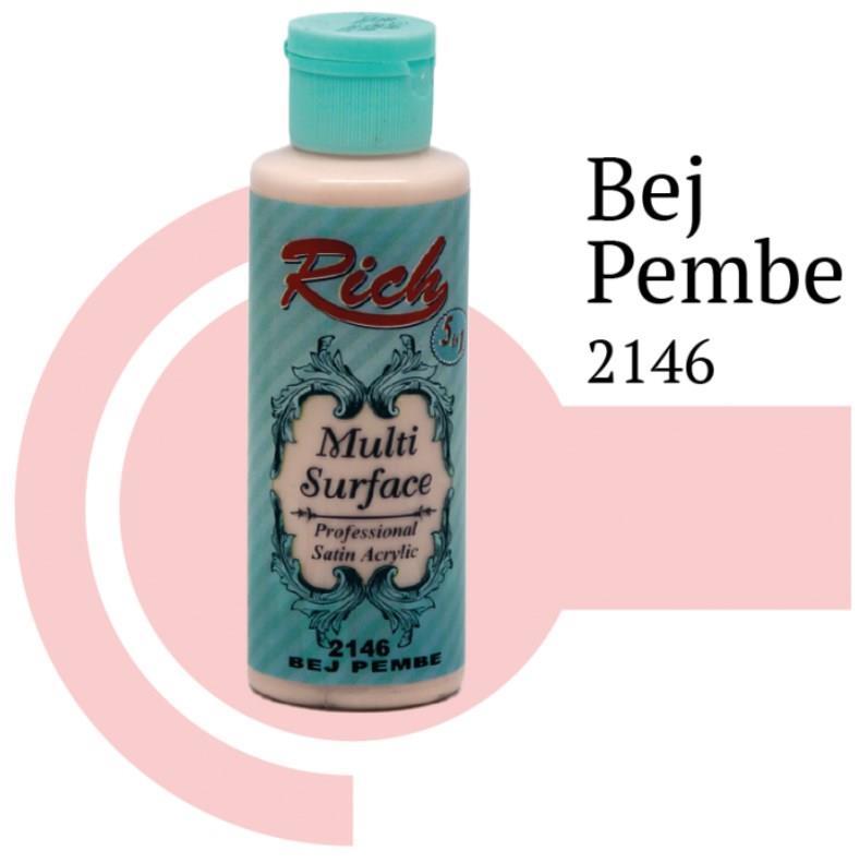 Riculti Surface 2146 Bej Pembe Akrilik Boya 120 cc Lisinya202 Rich Multi Surface 2146 Bej Pembe Akrilik Boya 120 cc